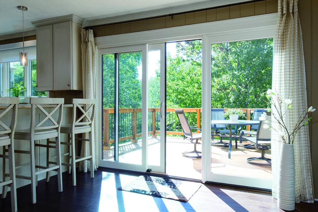 Large Patio Door Installation bringing natural light and easy outdoor access to a bright, inviting home interior.